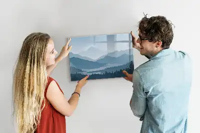 Tableau magnétique à dessiner paysage de montagne