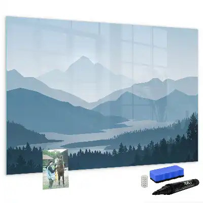 Tableau magnétique à dessiner paysage de montagne