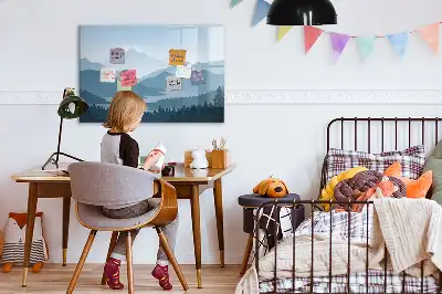 Tableau magnétique à dessiner paysage de montagne