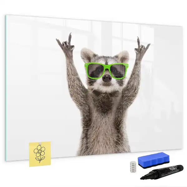 Tableau magnétique à dessiner motif succulentes avec lunettes