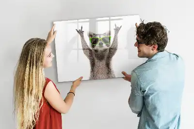 Tableau magnétique à dessiner motif succulentes avec lunettes