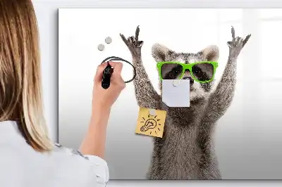 Tableau magnétique à dessiner motif succulentes avec lunettes