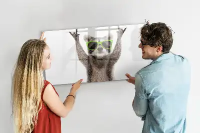 Tableau magnétique à dessiner motif succulentes avec lunettes