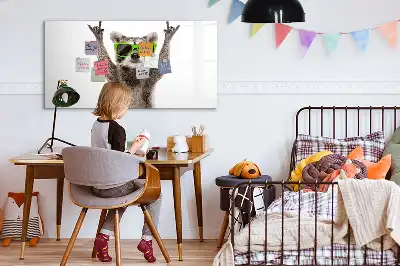 Tableau magnétique à dessiner motif succulentes avec lunettes