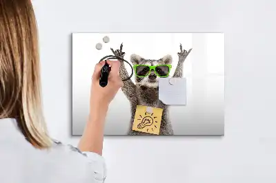 Tableau magnétique à dessiner motif succulentes avec lunettes