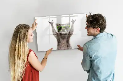 Tableau magnétique à dessiner motif succulentes avec lunettes