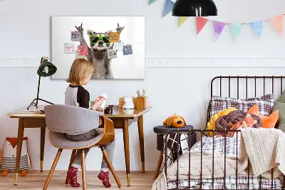 Tableau magnétique à dessiner motif succulentes avec lunettes