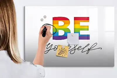 Tableau magnétique à dessiner motif Sois toi-même