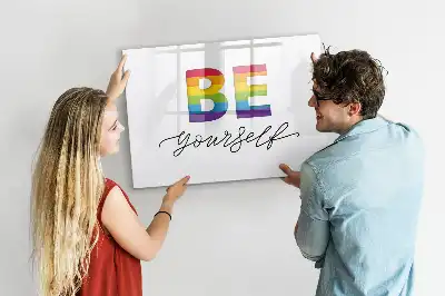 Tableau magnétique à dessiner motif Sois toi-même