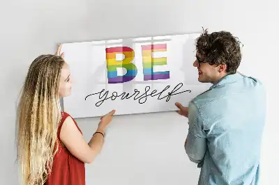 Tableau magnétique à dessiner motif Sois toi-même
