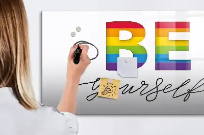 Tableau magnétique à dessiner motif Sois toi-même