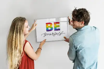 Tableau magnétique à dessiner motif Sois toi-même