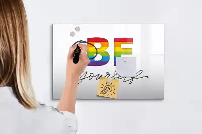 Tableau magnétique à dessiner motif Sois toi-même
