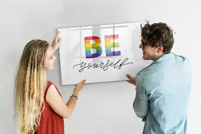 Tableau magnétique à dessiner motif Sois toi-même