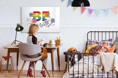 Tableau magnétique à dessiner motif Sois toi-même