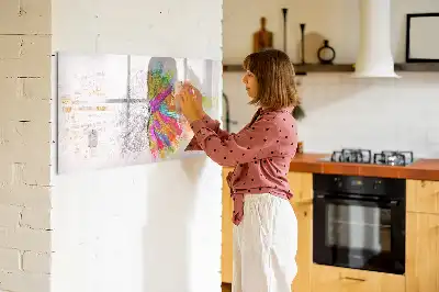 Tableau magnétique à dessiner motif abstraction du cerveau