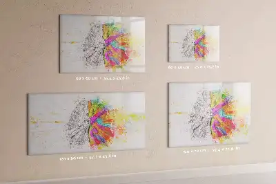 Tableau magnétique à dessiner motif abstraction du cerveau