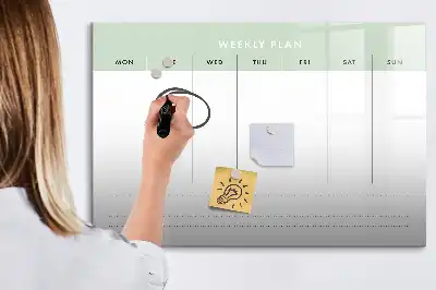 Planificateur hebdomadaire magnétique tableau pour dessiner