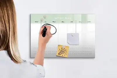 Planificateur hebdomadaire magnétique tableau pour dessiner