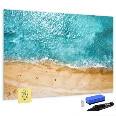Tableau magnétique à dessiner motifs personnes sur la plage