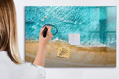 Tableau magnétique à dessiner motifs personnes sur la plage