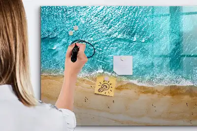 Tableau magnétique à dessiner motifs personnes sur la plage