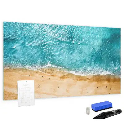 Tableau magnétique à dessiner motifs personnes sur la plage