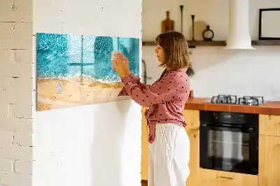 Tableau magnétique à dessiner motifs personnes sur la plage