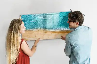 Tableau magnétique à dessiner motifs personnes sur la plage