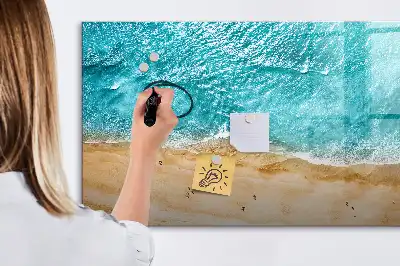 Tableau magnétique à dessiner motifs personnes sur la plage