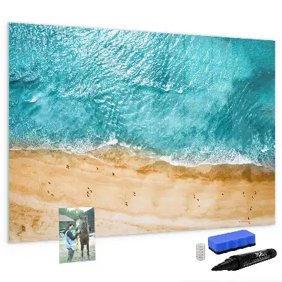 Tableau magnétique à dessiner motifs personnes sur la plage