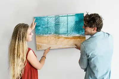 Tableau magnétique à dessiner motifs personnes sur la plage