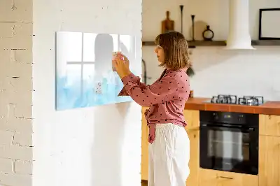 Tableau magnétique pour dessiner motif taches peintes