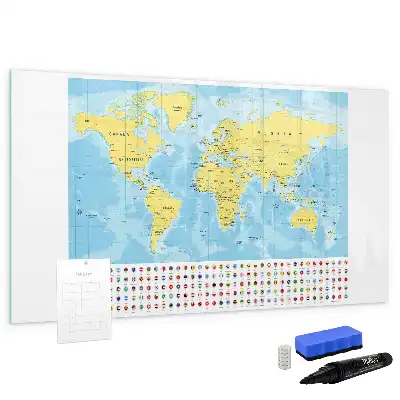 Carte du monde tableau magnétique pour dessiner