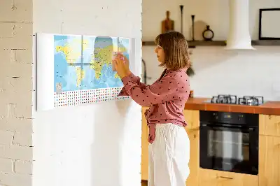 Carte du monde tableau magnétique pour dessiner