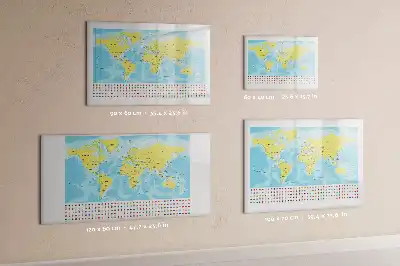 Carte du monde tableau magnétique pour dessiner