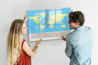 Tableau magnétique à dessiner carte du monde classique
