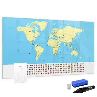 Tableau magnétique à dessiner carte du monde classique