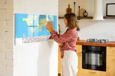 Tableau magnétique à dessiner carte du monde classique