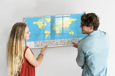 Tableau magnétique à dessiner carte du monde classique