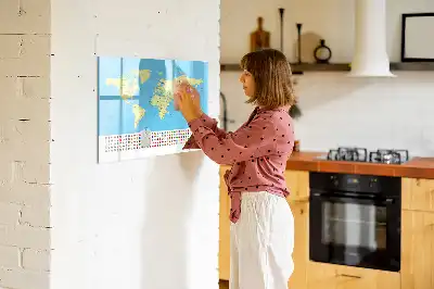 Tableau magnétique à dessiner carte du monde classique