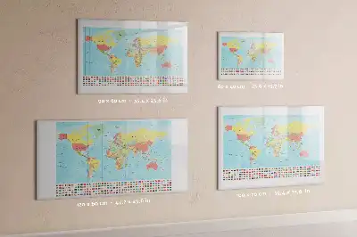 Carte géographique du monde tableau magnétique pour dessiner
