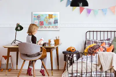 Carte géographique du monde tableau magnétique pour dessiner