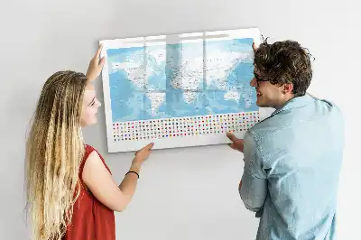 Tableau magnétique pour dessiner cartes des continents