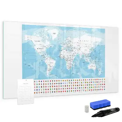 Tableau magnétique pour dessiner cartes des continents