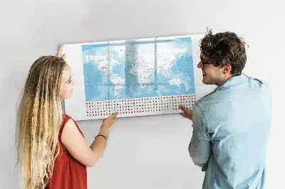Tableau magnétique pour dessiner cartes des continents