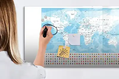 Tableau magnétique pour dessiner cartes des continents