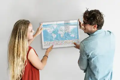 Tableau magnétique pour dessiner cartes des continents