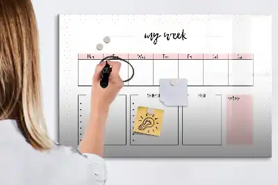 Tableau magnétique pour dessiner mon planificateur hebdomadaire
