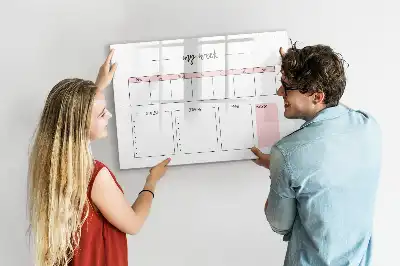 Tableau magnétique pour dessiner mon planificateur hebdomadaire
